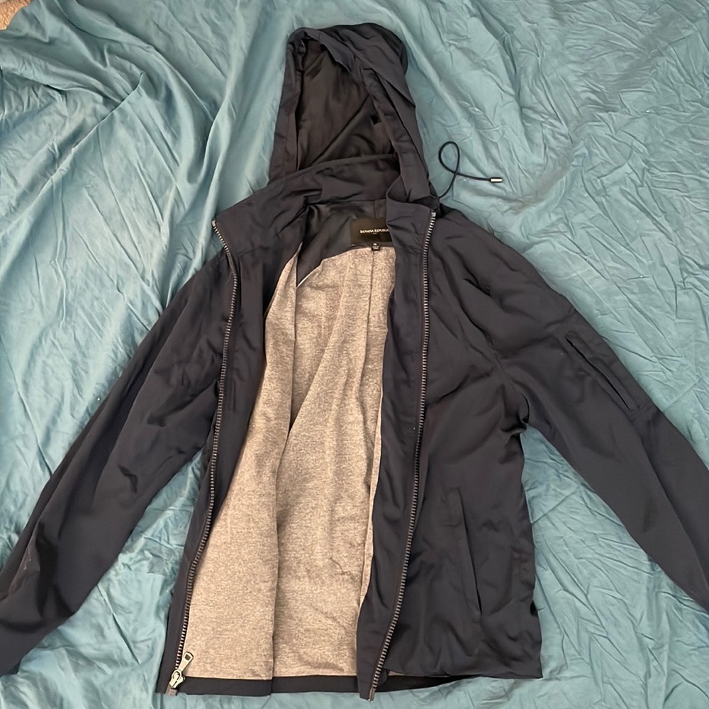 Banana Republic Navy Raincoat Windbreaker M